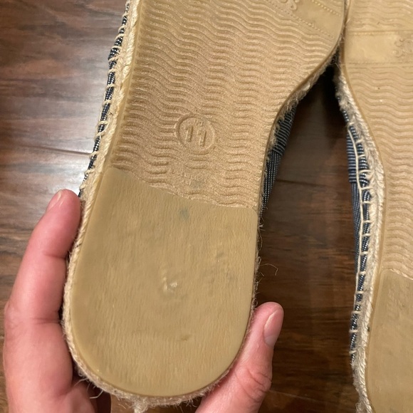 Soludos for J.Crew Blue Striped Espadrilles Size 11 - Picture 4 of 5